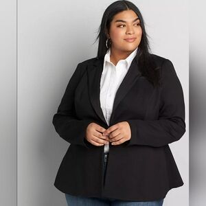 Lane Bryant Peplum Blazer Size 18 20W Black